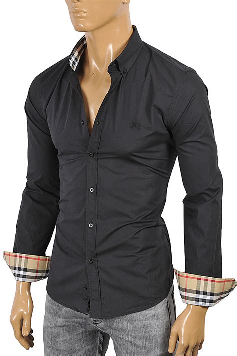 cheap burberry mens dress shirts|burberry men's long sleeve shirts.